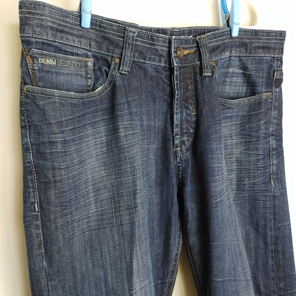 Parasuco Men's Sz 34x30 Blue Jeans Slim Fit Straight Leg - Picture 2 of 13